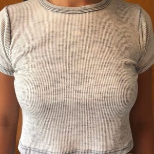 Brandy Melville Gray Cropped Tee